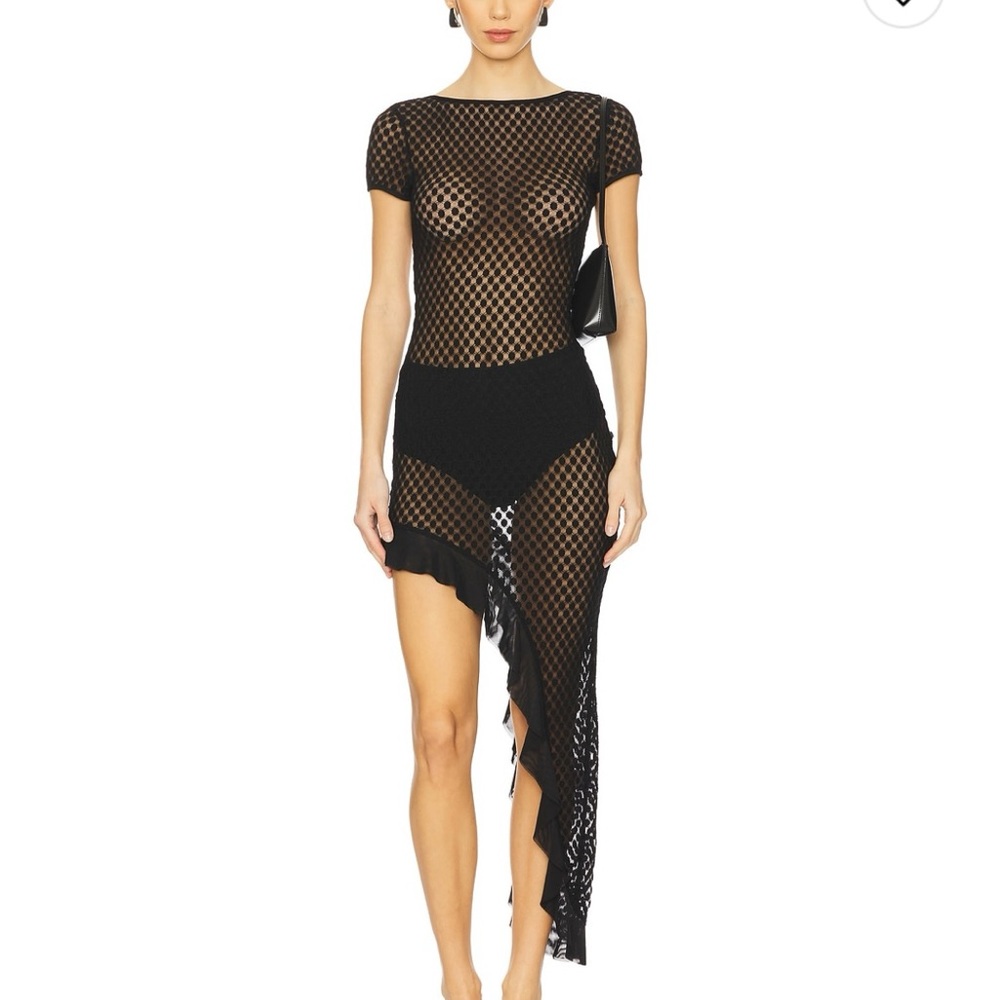 NWT Revolve Superdown Aletta Asymmetric Dress in Black